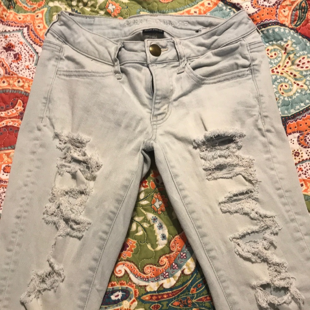American Eagle distressed skinny jeans